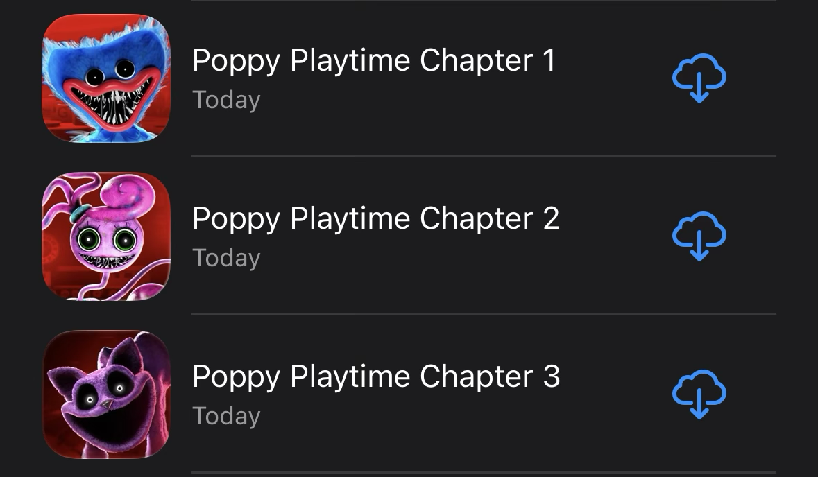 Combo 3 Game: Poppy Playtime Chapter 1-2-3 (như ảnh)